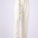 Formal Pants With Scarf Belt Detail