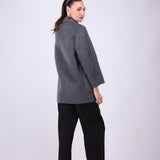 Double Breasted Wool Blend Short Coat