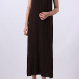 Pleated Halter Maxi Dress