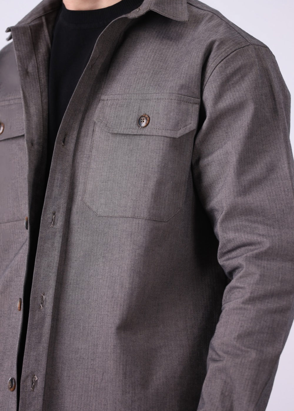 WOVEN SHACKET MEN