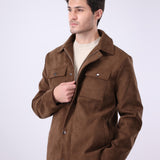 Suedette Zip-front Jacket