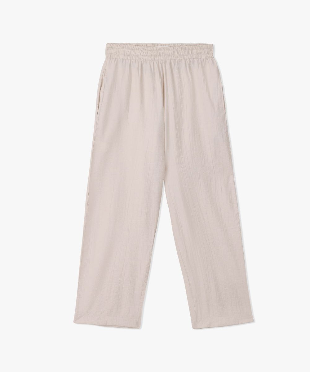 Textured Wide Leg Trousers