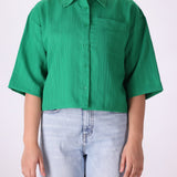 Textured Button-Down Shirt