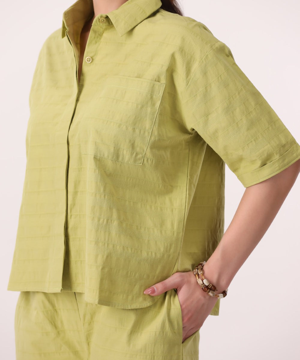Cotton-Blend Tailored Coord Set TOP