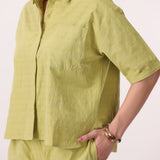 Cotton-Blend Tailored Coord Set TOP