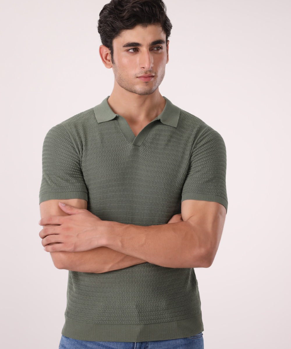 Knitted Polo Shirt