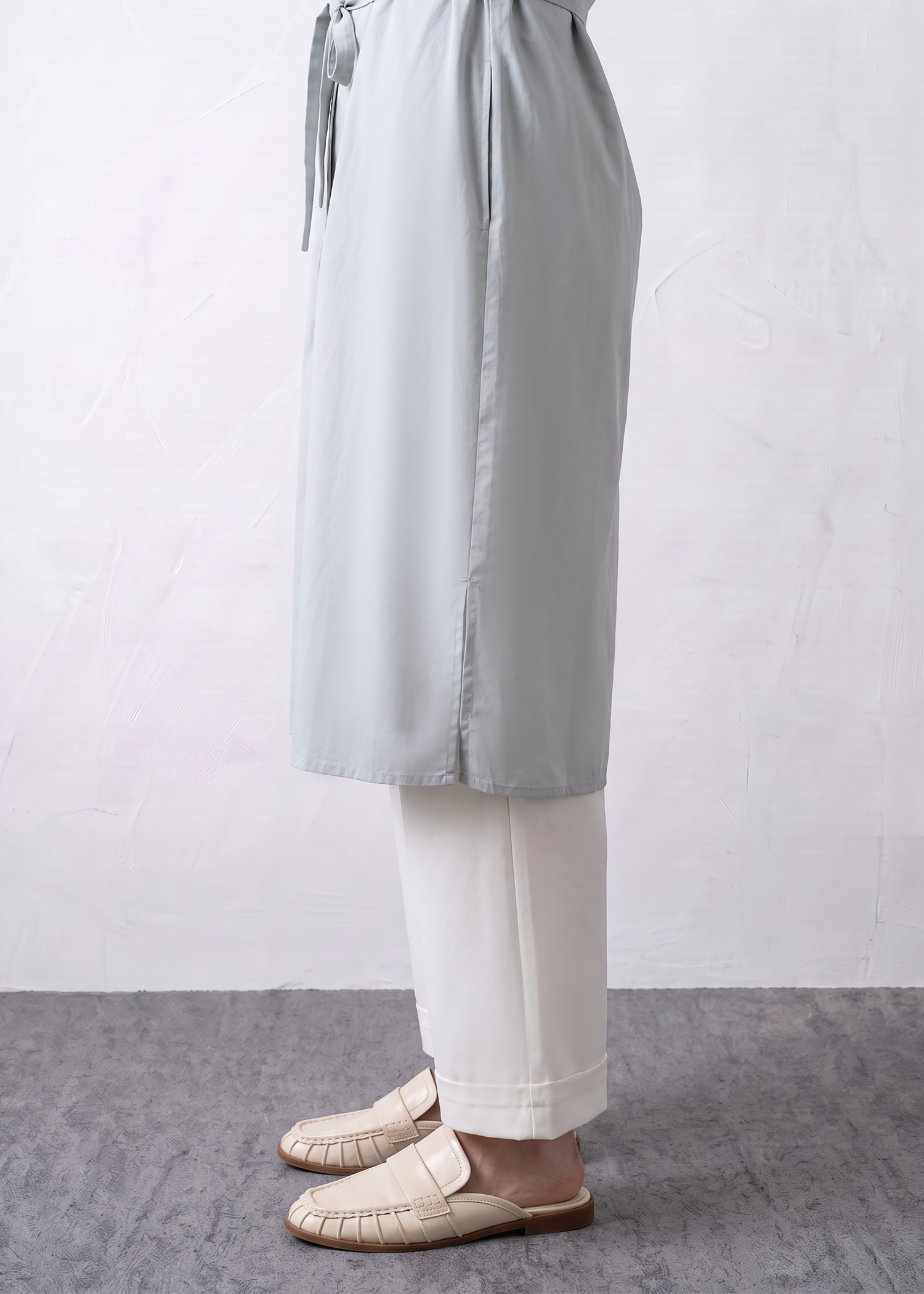Belted Knee Length Dress