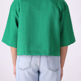 Textured Button-Down Shirt