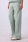 Knit Pistachio Wide-leg Sweatpants