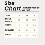 Textured Polo Co-Ord Top with Smart Casual Structure