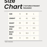 Textured Straight Trousers with Polished Office Shape