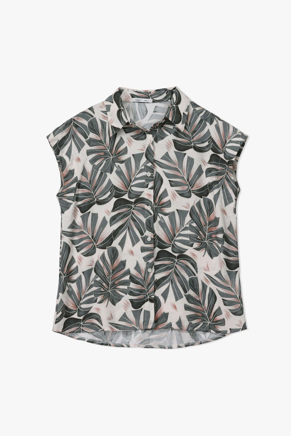 Printed Button Down Shirt