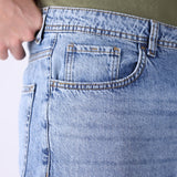 Classic Mid-Wash Denim Shorts