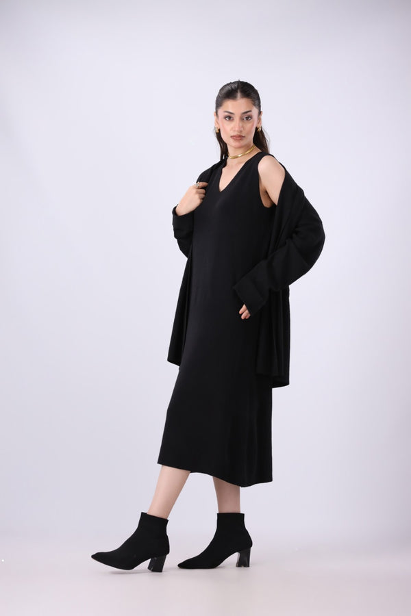 Long Dress With Cardigan