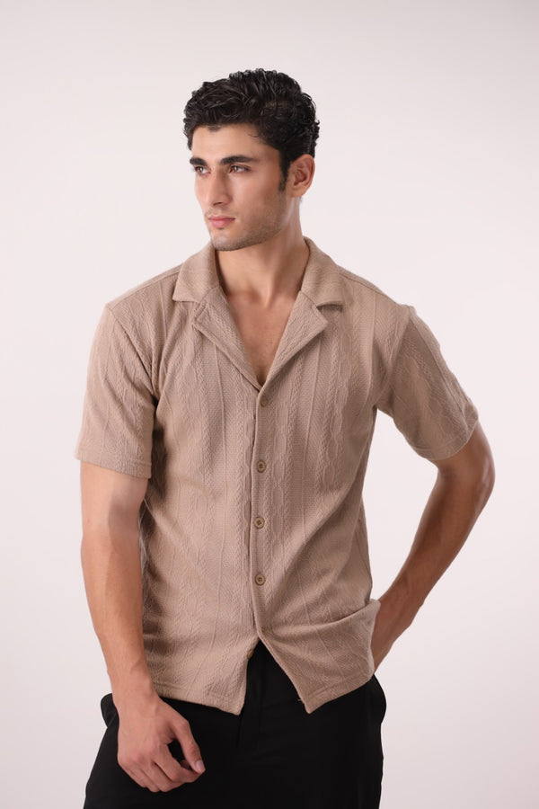 Knitted Resort Collar Shirt