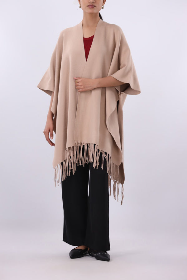 Fringe hem shawl