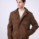 Suedette Zip-front Jacket