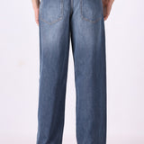Smokey Indigo Wide-Leg Jeans