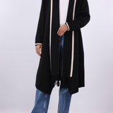 Open Front Cardigan With Fringes