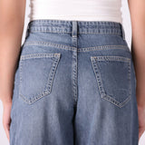 Slit Hem Wide Jeans