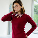 Two-Tone Ribbed Top