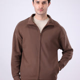 Mock Neck Zip-up Cardigan