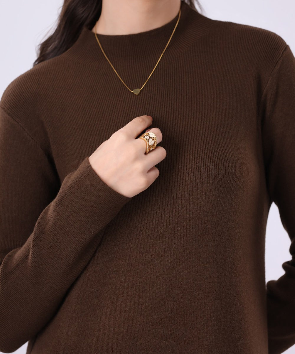 Mock Neck Tunic Dress