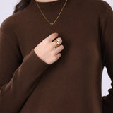 Mock Neck Tunic Dress