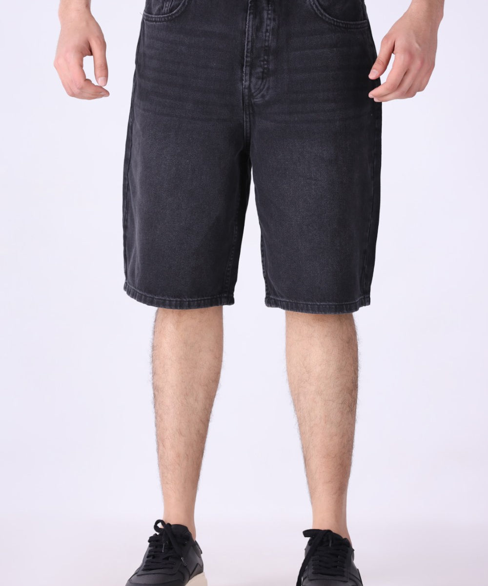 Classic Mid-Wash Denim Shorts