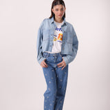 Short Denim Shirt