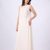Pleated Halter Maxi Dress