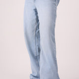 High-Rise Acid Wash Straight-Leg Jeans