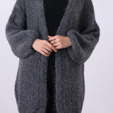 Textured Open Front Cardigan