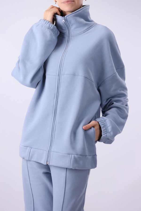 Knit Zip-up Cardigan