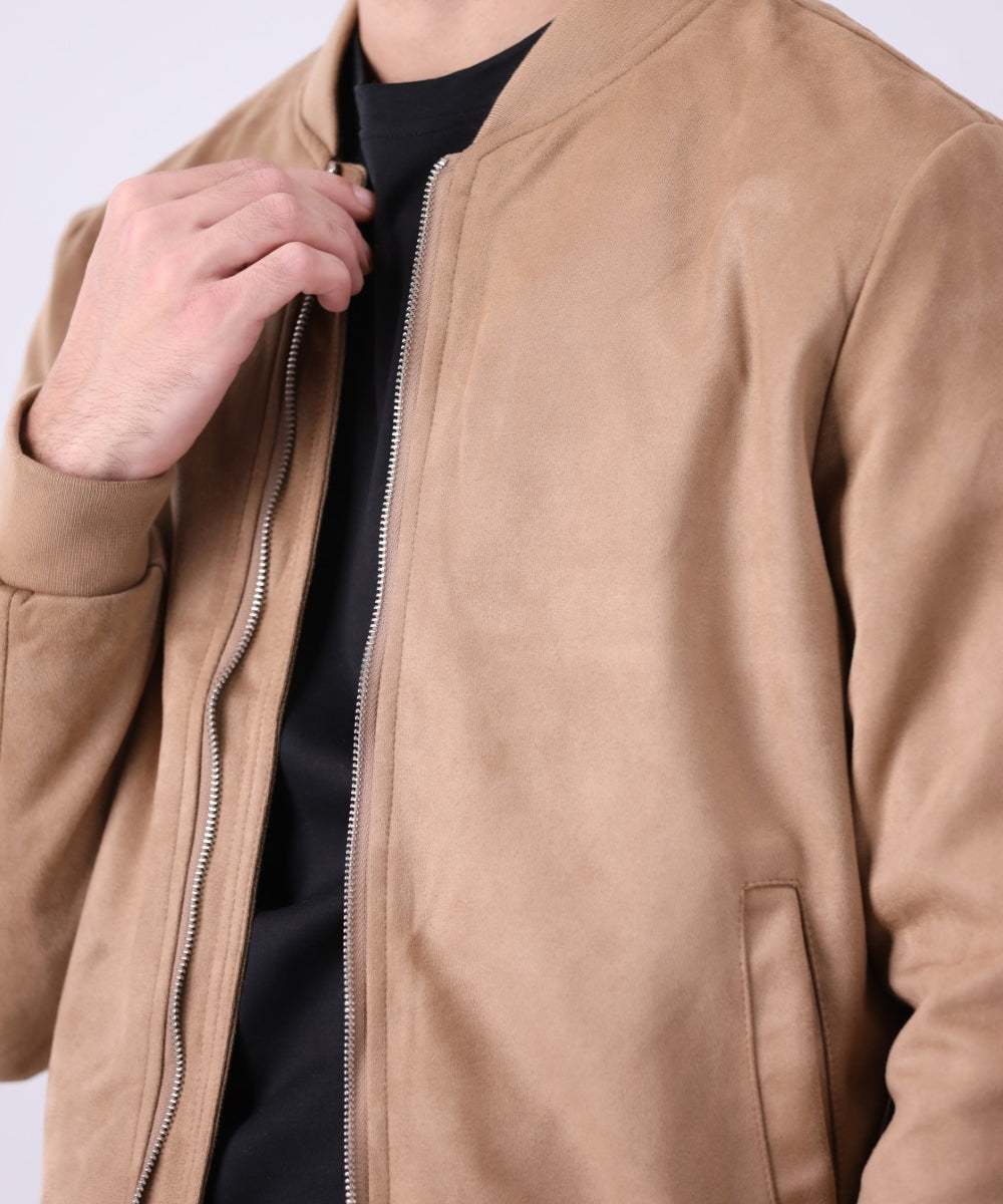 Suede Bomber Jacket