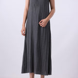 Pleated Halter Maxi Dress