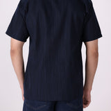 Textured Cuban Collar Short Sleeve Shirt