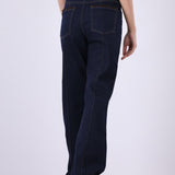 High-Waisted Dark-Wash Flared Jeans