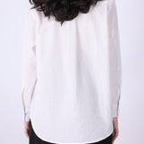 Back view of white pinstripe shirt FUMO RETAIL