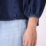 Close-up of 100% cotton denim fabric texture
