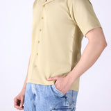 Close-up of crisp cotton blend fabric finish