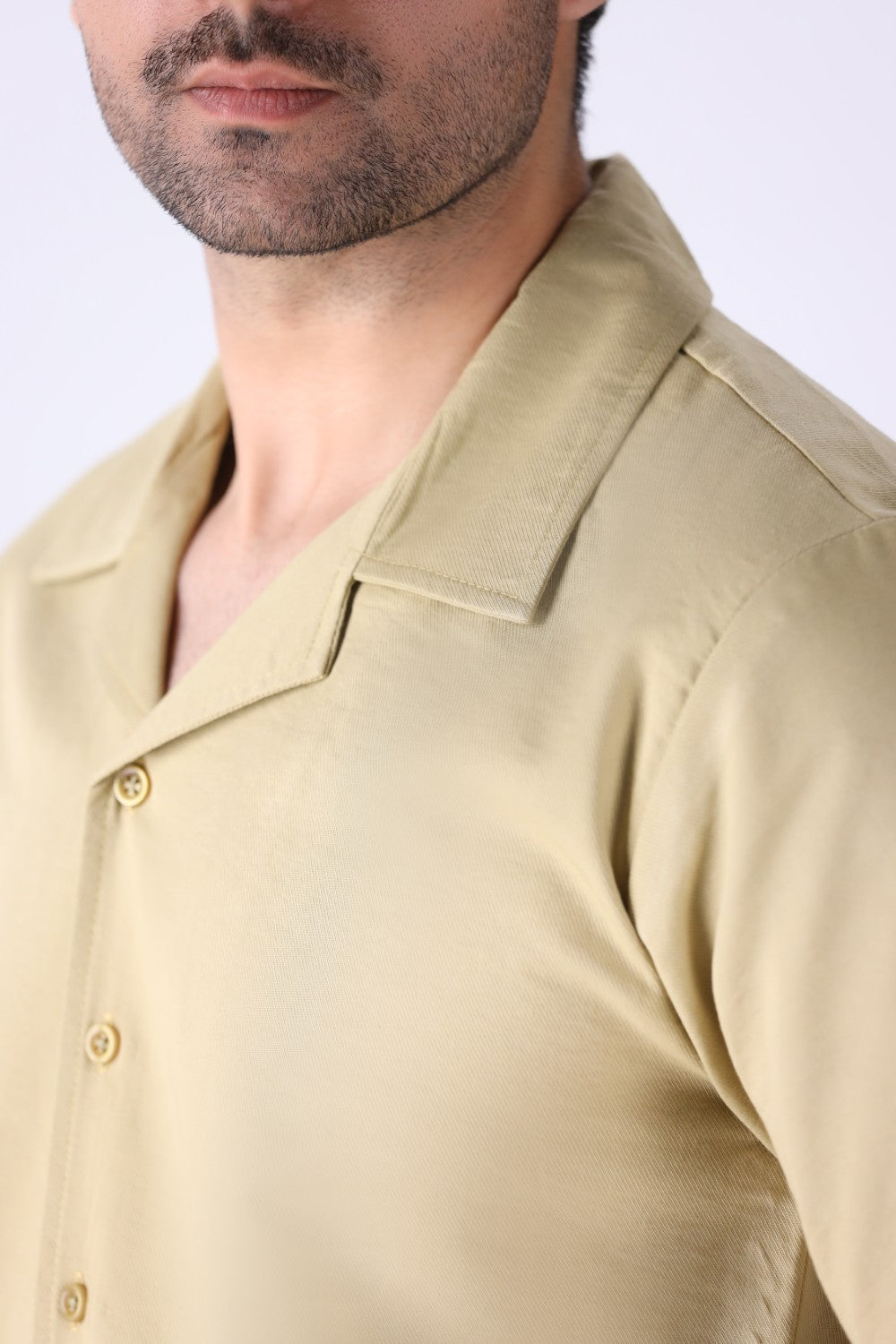 Close-up of crisp cotton blend fabric finish