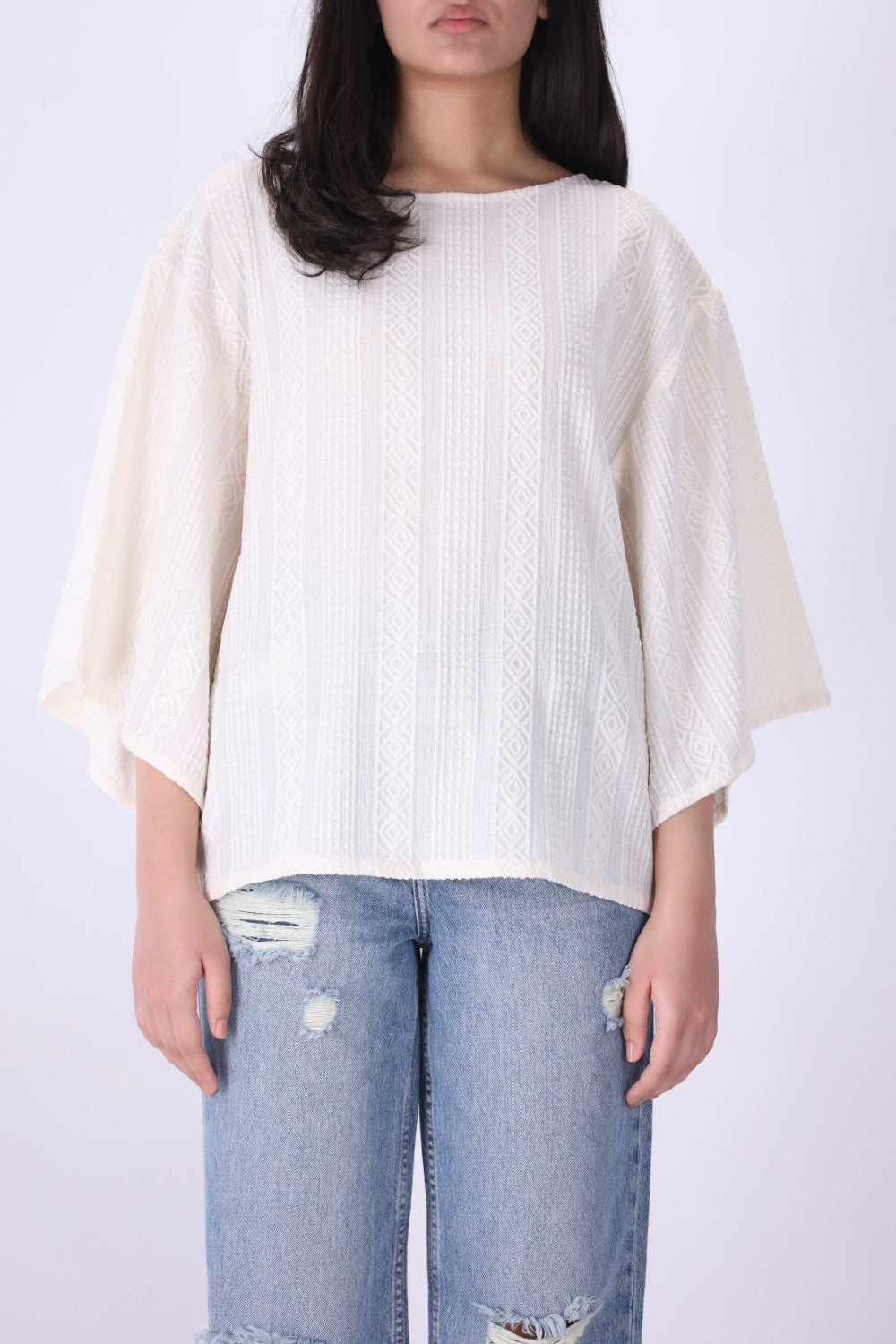 Close-up of soft textured cotton-blend fabric
