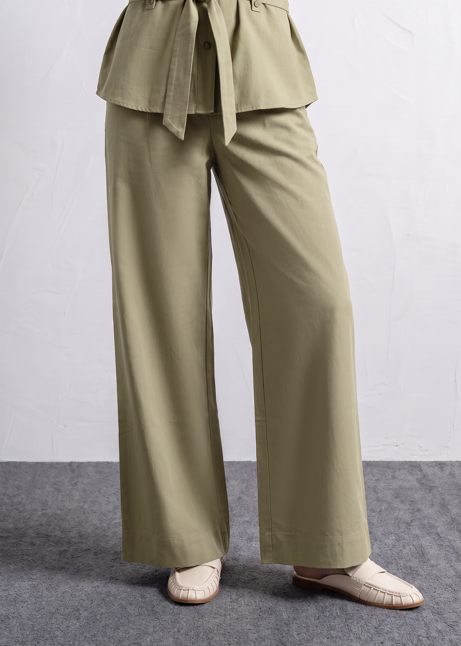 Belted Button Down Shirt Cord
