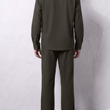 Cropped Loose-Fit Button-Down