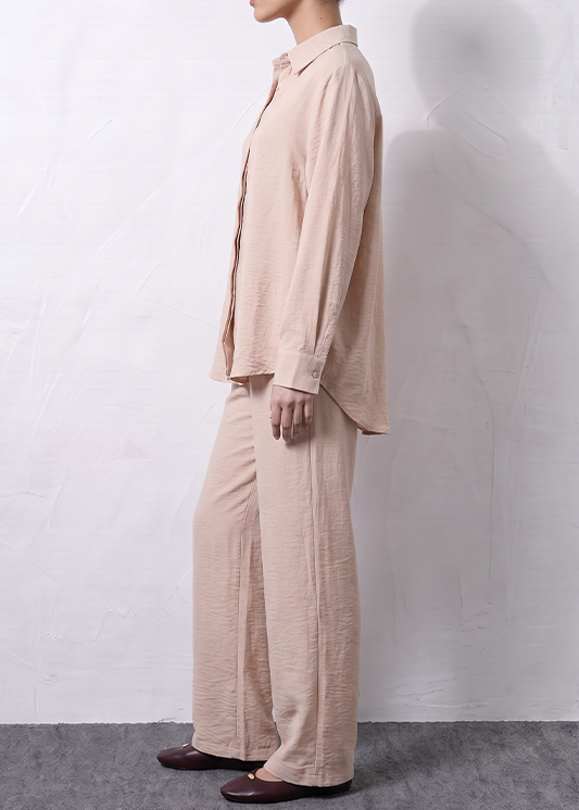 Women Woven Drawcord Trousers Cord