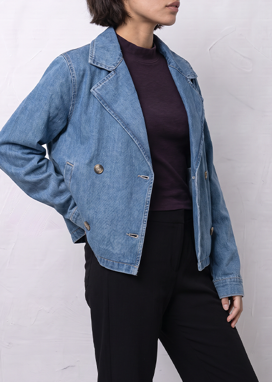 Women Woven Denim Jacket