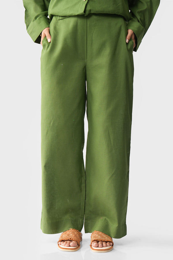Linen Wide Leg Trousers