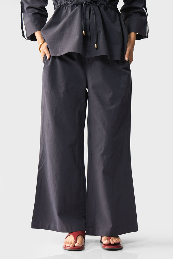 Flared Creased Pants