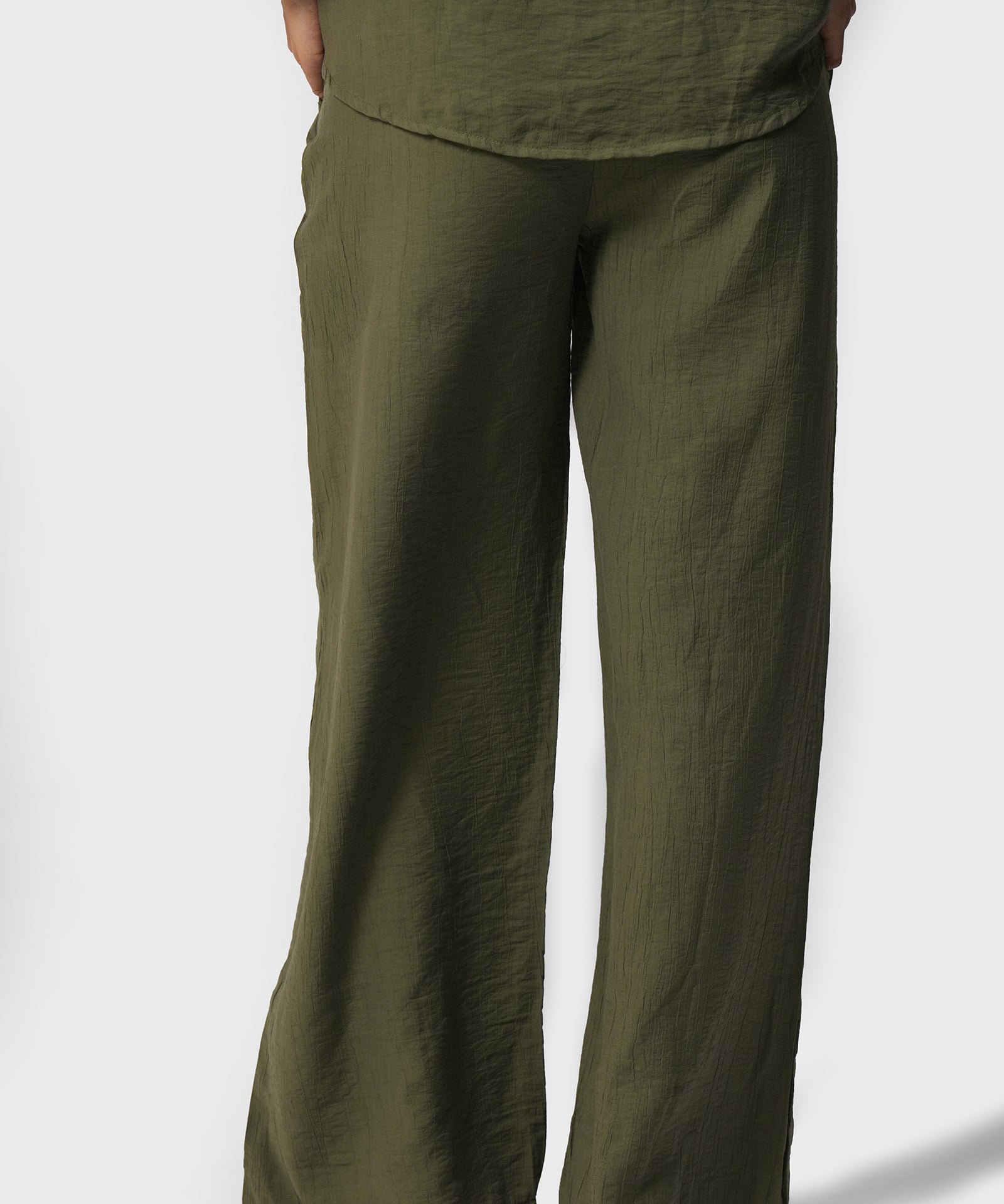 Textured Wide Leg Pants